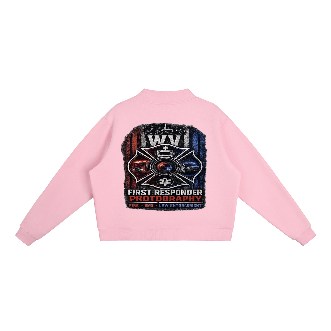 Essential Fleece Mock-Neck Crew Sweatshirt