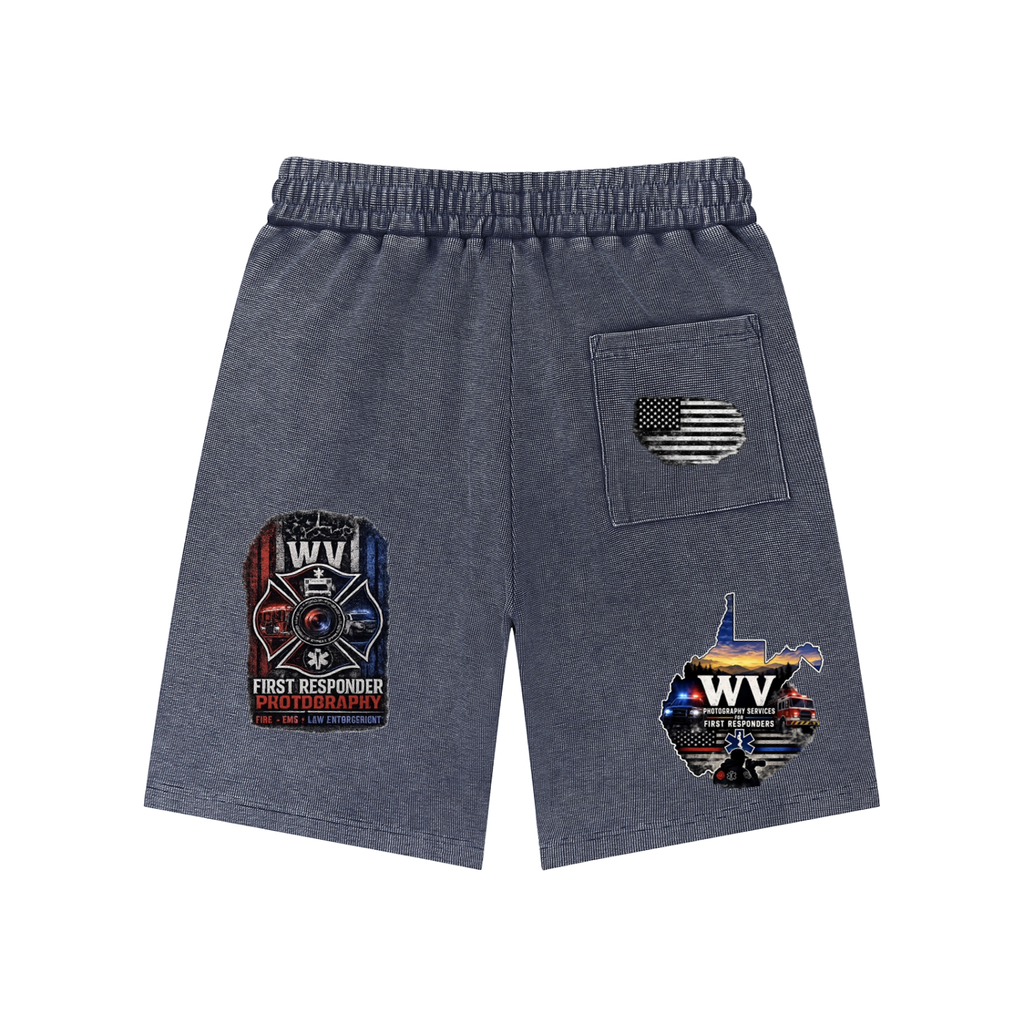 Mineral Wash Waffle Knit Shorts