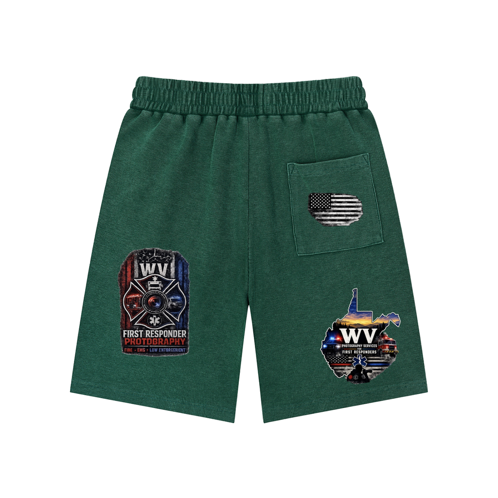 Mineral Wash Waffle Knit Shorts