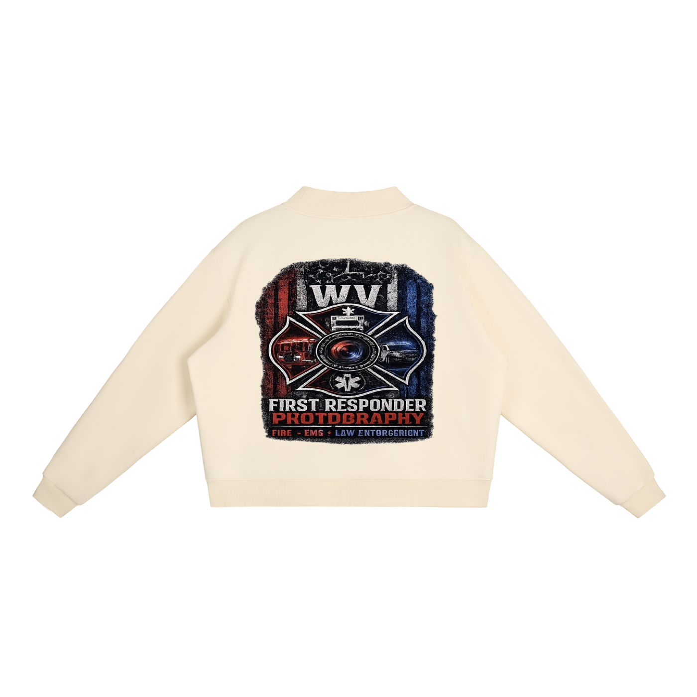 Essential Fleece Mock-Neck Crew Sweatshirt