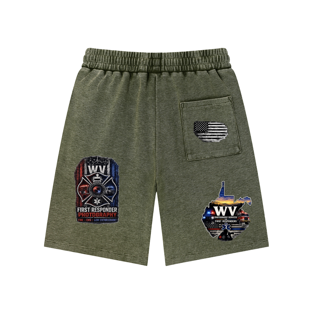 Mineral Wash Waffle Knit Shorts