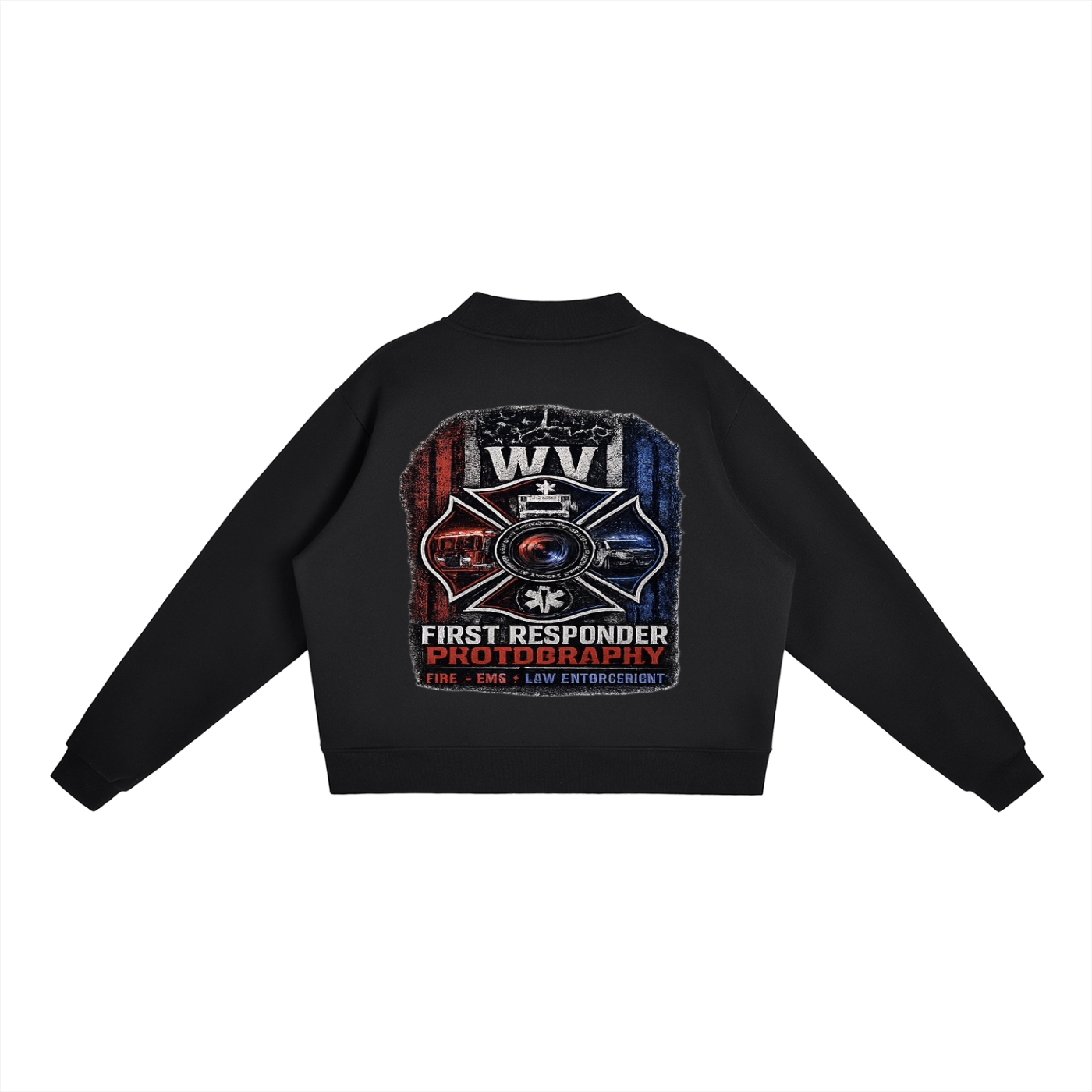 Essential Fleece Mock-Neck Crew Sweatshirt