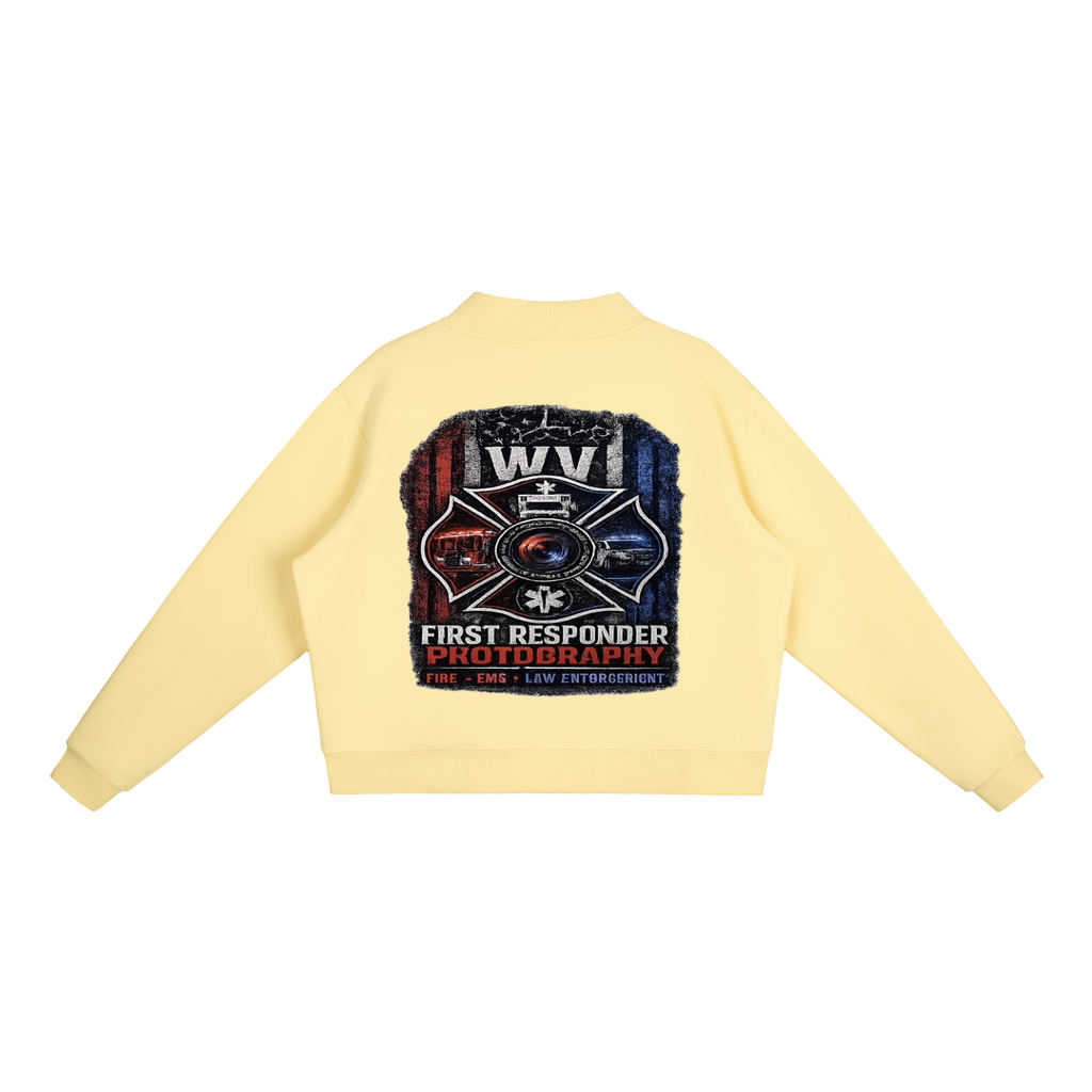 Essential Fleece Mock-Neck Crew Sweatshirt