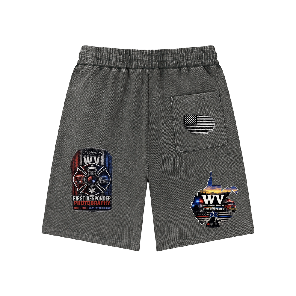 Mineral Wash Waffle Knit Shorts