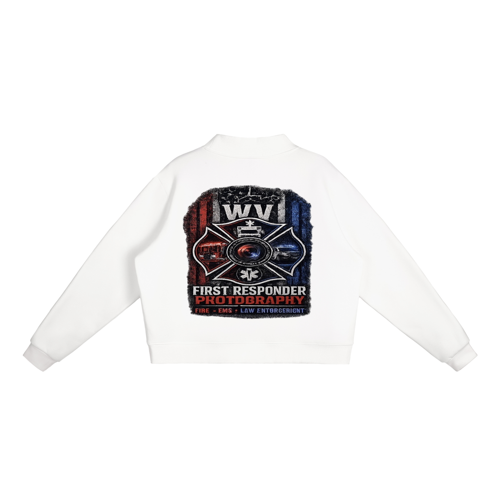 Essential Fleece Mock-Neck Crew Sweatshirt