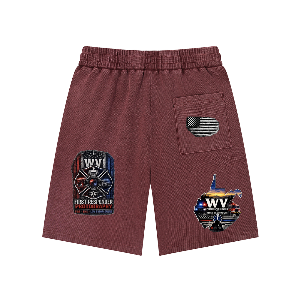 Mineral Wash Waffle Knit Shorts