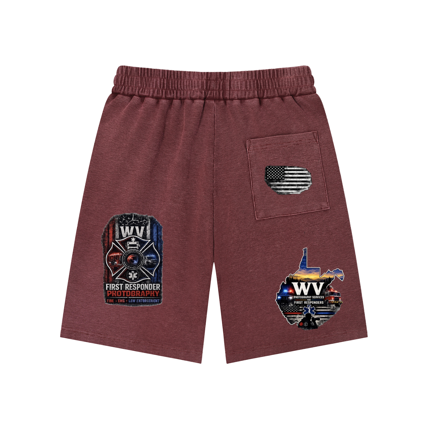 Mineral Wash Waffle Knit Shorts